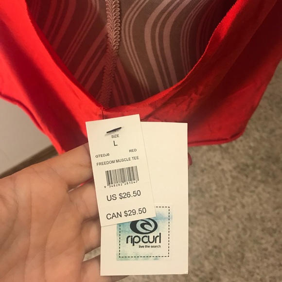 Rip Curl Red, white, blue Tank, Sz Large, NWT - Picture 4 of 6